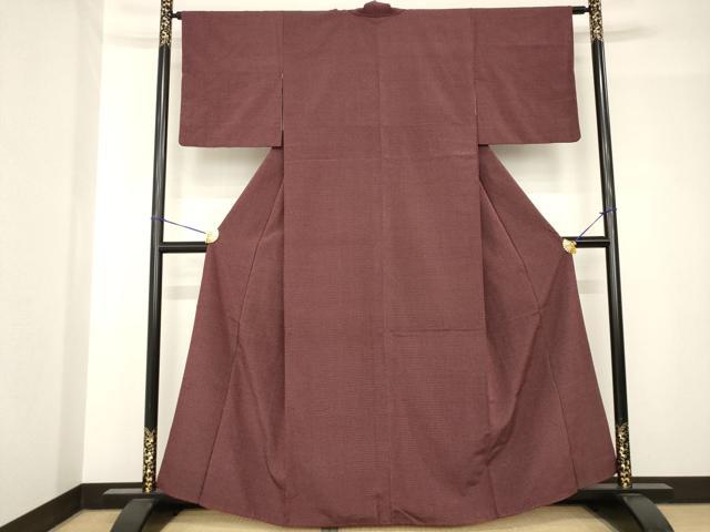 平和屋着物●本塩沢　蚊絣　正絹　逸品　AABH5871ck