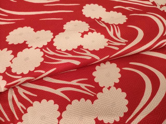 平和屋着物●アンティーク　大正ロマン　長襦袢　袷　流水花文　正絹　逸品　AABH5873ck