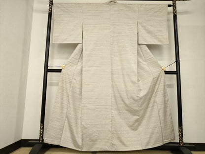平和屋着物●上質な小紋　紬地　霞文　暈し染め　正絹　逸品　AABH5875ck