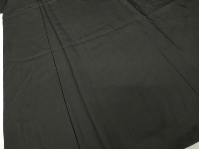 平和屋着物●男性　黒紋付　正絹　逸品　AABH5879ck