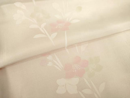 平和屋着物●長襦袢　袷　草花文　暈し染め　半衿刺繍　正絹　逸品　AABH5881ck
