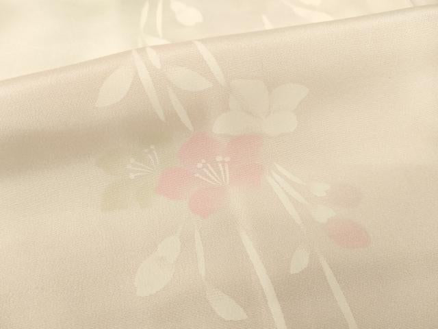 平和屋着物●長襦袢　袷　草花文　暈し染め　半衿刺繍　正絹　逸品　AABH5881ck 平和屋着物○長襦袢 袷 草花文 暈し染め 半衿刺繍 正絹 逸品