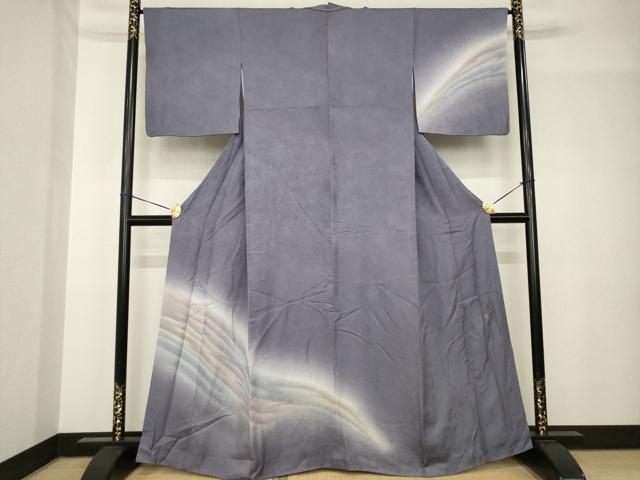 平和屋着物●訪問着　作家物　流水文　暈し染め　正絹　逸品　AABH5885ck