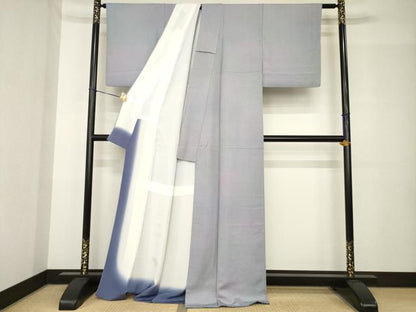 平和屋着物●上質な小紋　霞文　暈し染め　正絹　逸品　AABH5888ck