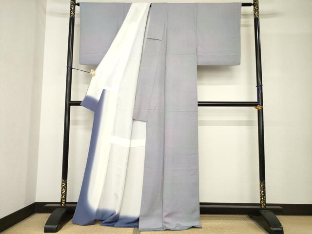 平和屋着物●上質な小紋　霞文　暈し染め　正絹　逸品　AABH5888ck