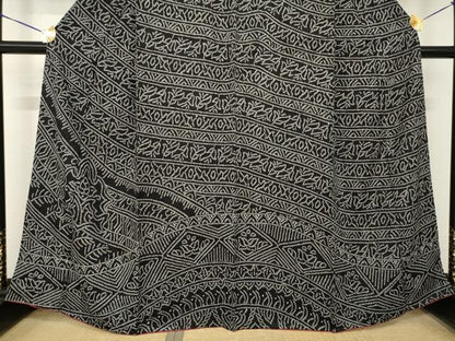 平和屋着物●訪問着　総絞り　飾花文　黒地　正絹　逸品　AABH5890ck