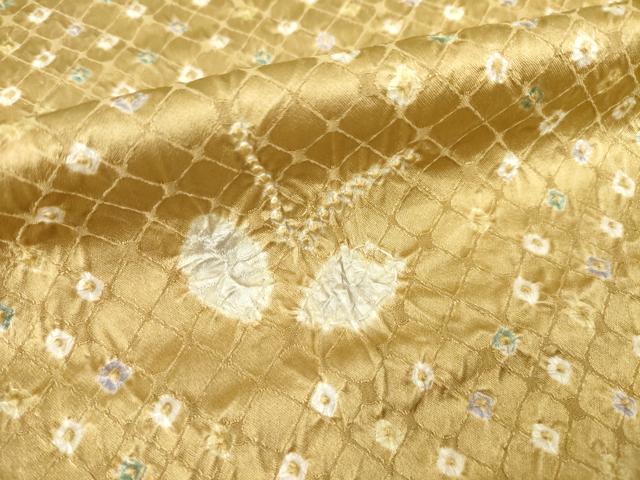 平和屋着物●上質な小紋　総絞り　舞蝶文　正絹　逸品　AABH5891ck 平和屋着物○上質な小紋 総絞り 舞蝶文 正絹 逸品 AABH5891ck