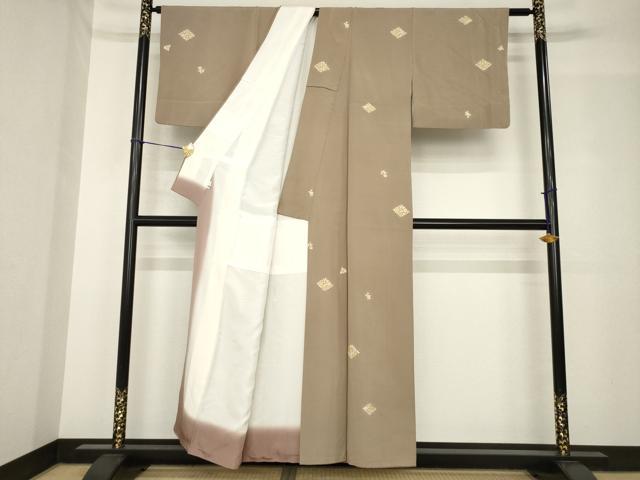 平和屋着物○上質な小紋 花菱文 正絹 逸品 AABH5894ck
