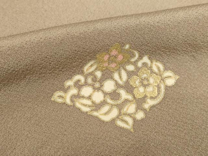 平和屋着物●上質な小紋　花菱文　正絹　逸品　AABH5894ck