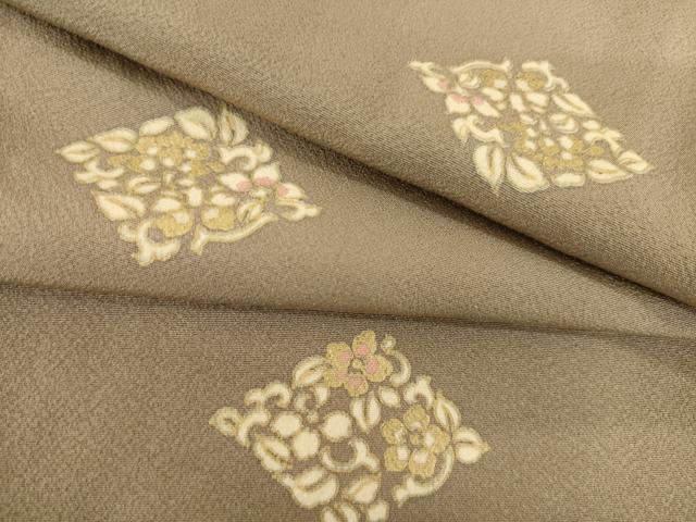 平和屋着物●上質な小紋　花菱文　正絹　逸品　AABH5894ck 平和屋着物○上質な小紋 花菱文 正絹 逸品 AABH5894ck