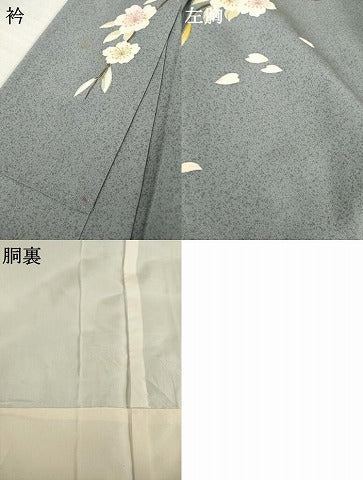 平和屋着物●訪問着　枝花文　暈し染め　正絹　逸品　AABH5895ck