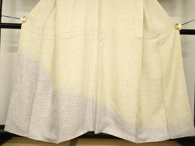 平和屋着物●訪問着　お召地　七宝花尽くし　暈し染め　正絹　逸品　AABH5903ck