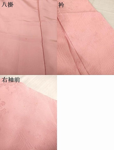 平和屋着物●上質な色無地　風景花地紋　薄紅色　正絹　逸品　未使用　AABH5905ck 平和屋着物○上質な色無地 風景花地紋 薄紅色 正絹 逸品 未