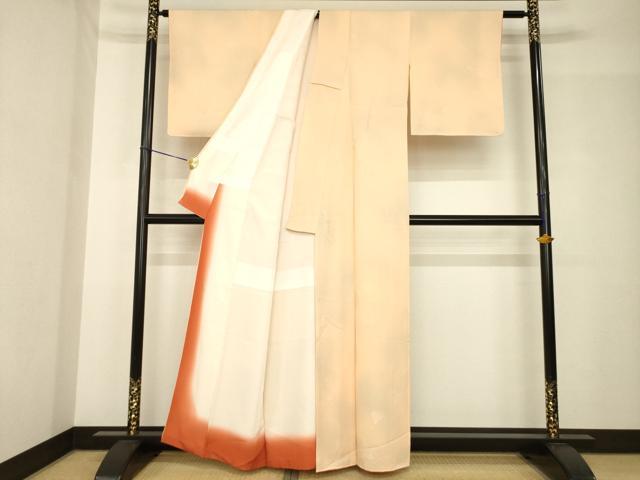 平和屋着物●上質な小紋　蔦草地紋　暈し染め　正絹　逸品　AABH5910ck 平和屋着物○上質な小紋 蔦草地紋 暈し染め 正絹 逸品 AABH5910ck