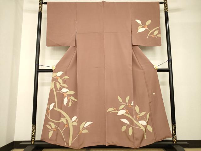 平和屋着物●訪問着　作家物　南天文　ろうけつ染　正絹　逸品　AABH5911ck 平和屋着物○訪問着 作家物 南天文 ろうけつ染 正絹 逸品 AABH5911ck