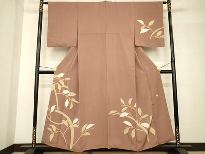 平和屋着物●訪問着　作家物　南天文　ろうけつ染　正絹　逸品　AABH5911ck