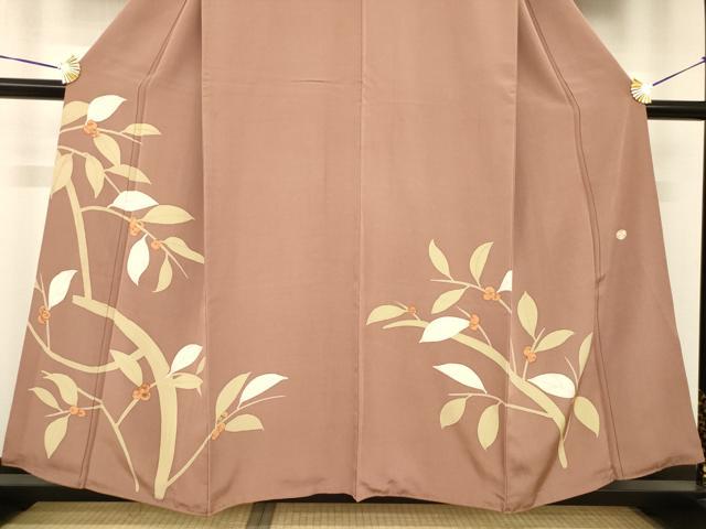 平和屋着物●訪問着　作家物　南天文　ろうけつ染　正絹　逸品　AABH5911ck 平和屋着物○訪問着 作家物 南天文 ろうけつ染 正絹 逸品 AABH5911ck