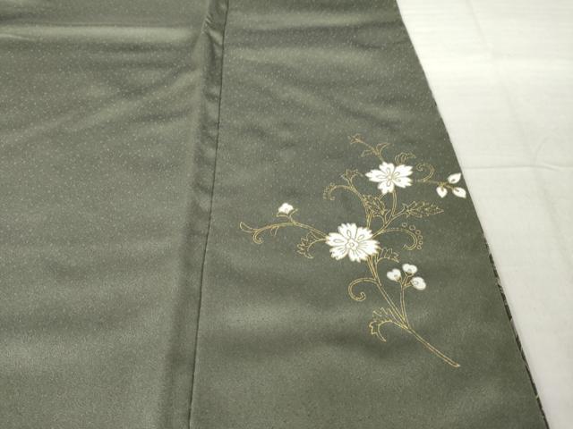 平和屋着物●訪問着　友禅　刺繍　更紗花文　金彩　正絹　逸品　AABH5917ck