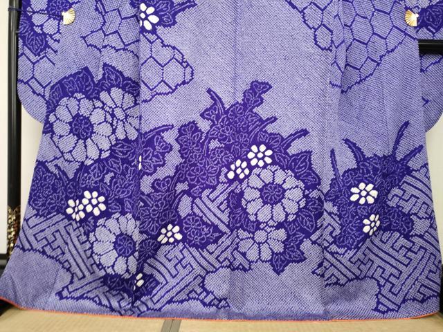 平和屋着物●豪華振袖　総絞り　吉祥花文　正絹　逸品　AABH5918ck