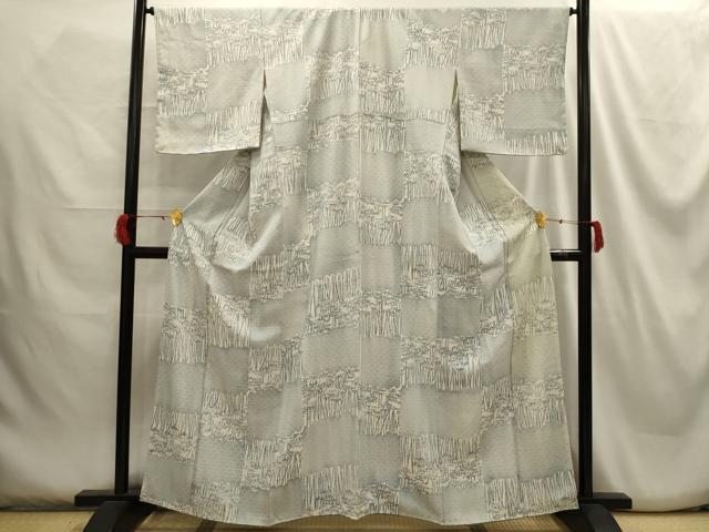 平和屋着物■上質な小紋 笹竹青海波 正絹 逸品 AABH5932sx