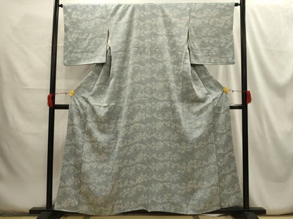 平和屋着物■上質な小紋 流水草花文 正絹 逸品 AABH5933sx