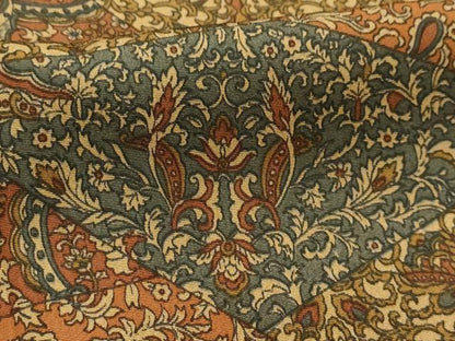 平和屋着物■上質な小紋 更紗花文 正絹 逸品 AABH5934sx