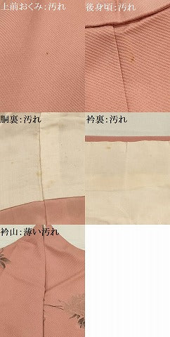 平和屋着物■上質な小紋 枝花文 銀糸 正絹 逸品 AABH5937sx