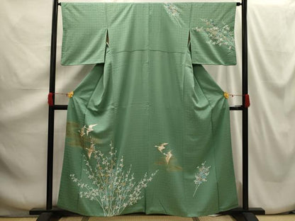 平和屋着物■訪問着 花鳥文 暈し染め 金彩 正絹 逸品 AABH5938sx