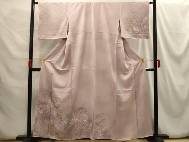 平和屋着物■訪問着　枝葉文　正絹　逸品　AABH5979sx