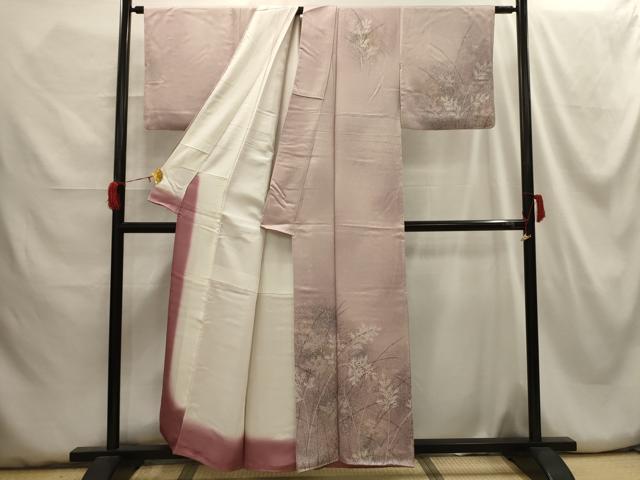 平和屋着物■訪問着　枝葉文　正絹　逸品　AABH5979sx