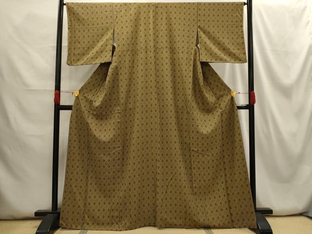 平和屋着物■上質な小紋 幾何学文様 正絹 逸品 AABH5983sx