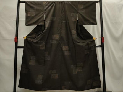 平和屋着物■本場大島紬 9マルキ 色紙花文 正絹 逸品 AABH5985sx