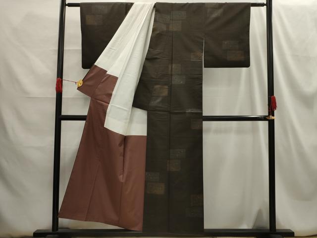 平和屋着物■本場大島紬 9マルキ 色紙花文 正絹 逸品 AABH5985sx