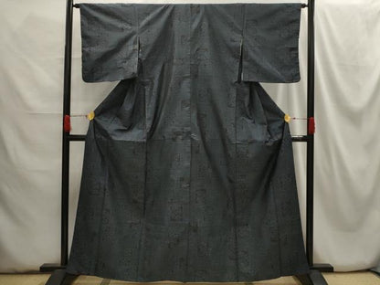 平和屋着物■本場大島紬 破れ色紙花文 正絹 逸品 AABH5986sx