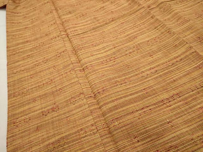 平和屋着物■上質な紬 幾何学文様 正絹 逸品 AABH5988sx