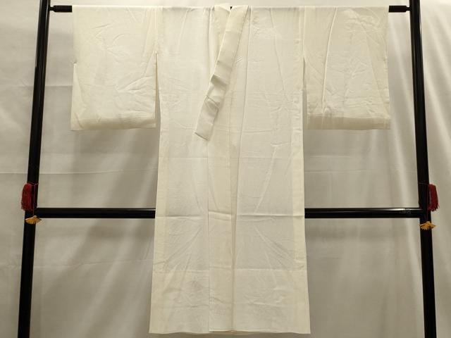 平和屋着物■長襦袢　無双仕立て　花唐草地紋　鳥の子色　正絹　逸品　AABH6015sx