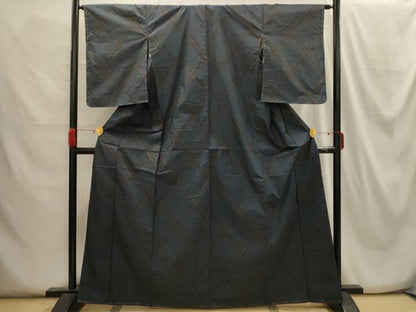 平和屋着物■本場大島紬 菱文 正絹 逸品 AABH6016sx