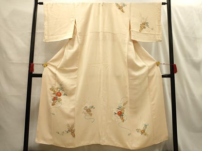 平和屋着物■訪問着 流水花束文 正絹 逸品 AABH6024sx