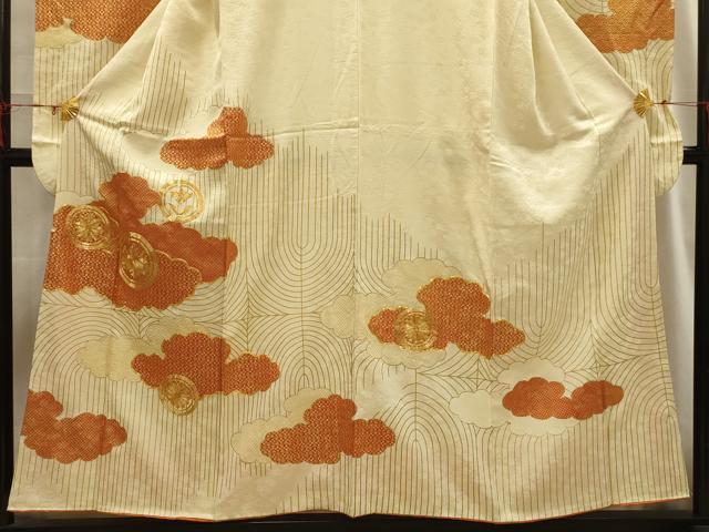 平和屋着物■豪華振袖 駒刺繍 雲取り吉祥花文 金彩 正絹 逸品 AABH6027sx