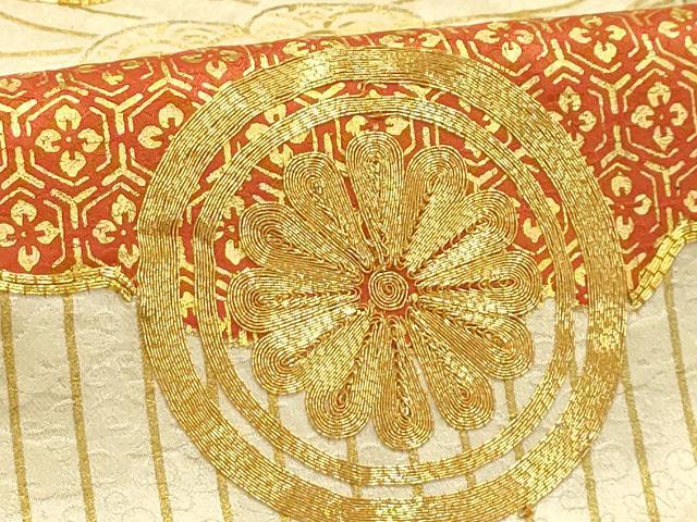 平和屋着物□豪華振袖 駒刺繍 雲取り吉祥花文 金彩 正絹 逸品
