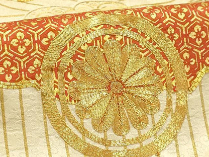平和屋着物■豪華振袖 駒刺繍 雲取り吉祥花文 金彩 正絹 逸品 AABH6027sx