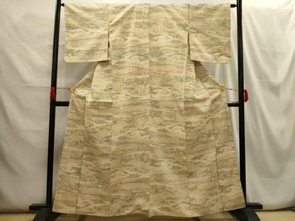 平和屋着物■上質な紬 風景文 正絹 逸品 AABH6031sx