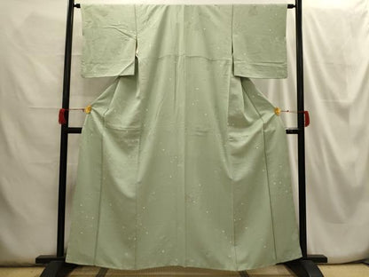 平和屋着物■上質な小紋 鳥獣花地紋 裏葉柳色 正絹 逸品 AABH6040sx