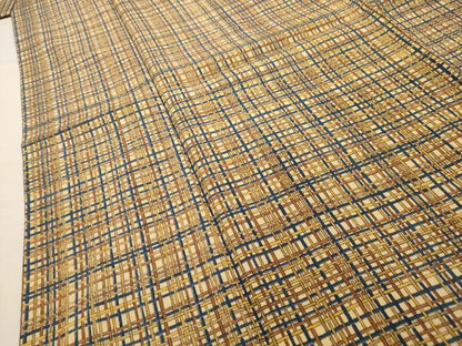 平和屋着物■上質な小紋 格子 正絹 逸品 AABH6042sx