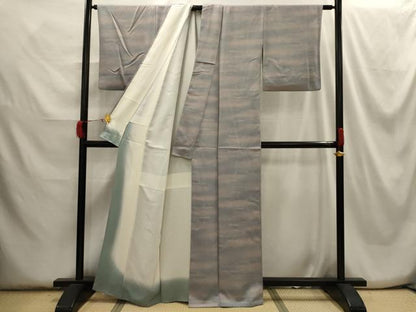 平和屋着物■上質な小紋 エ霞文 正絹 逸品 AABH6045sx