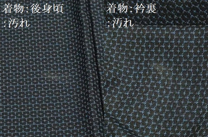 平和屋着物■男性　紬　アンサンブル　100亀甲　総詰め　正絹　逸品　AABH6046sx