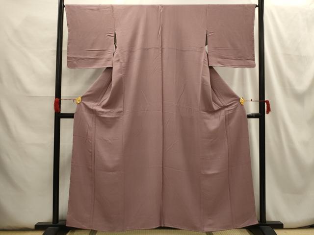 平和屋着物■上質な色無地　紋意匠　鴇浅葱色　正絹　逸品　AABH6050sx