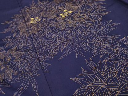 平和屋着物■訪問着　草花文　金糸　金彩　正絹　逸品　AABH6060sx