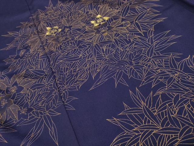 平和屋着物■訪問着　草花文　金糸　金彩　正絹　逸品　AABH6060sx