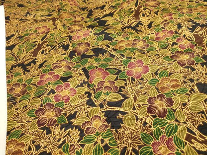 平和屋着物■上質な小紋 枝花文 正絹 逸品 AABH6063sx